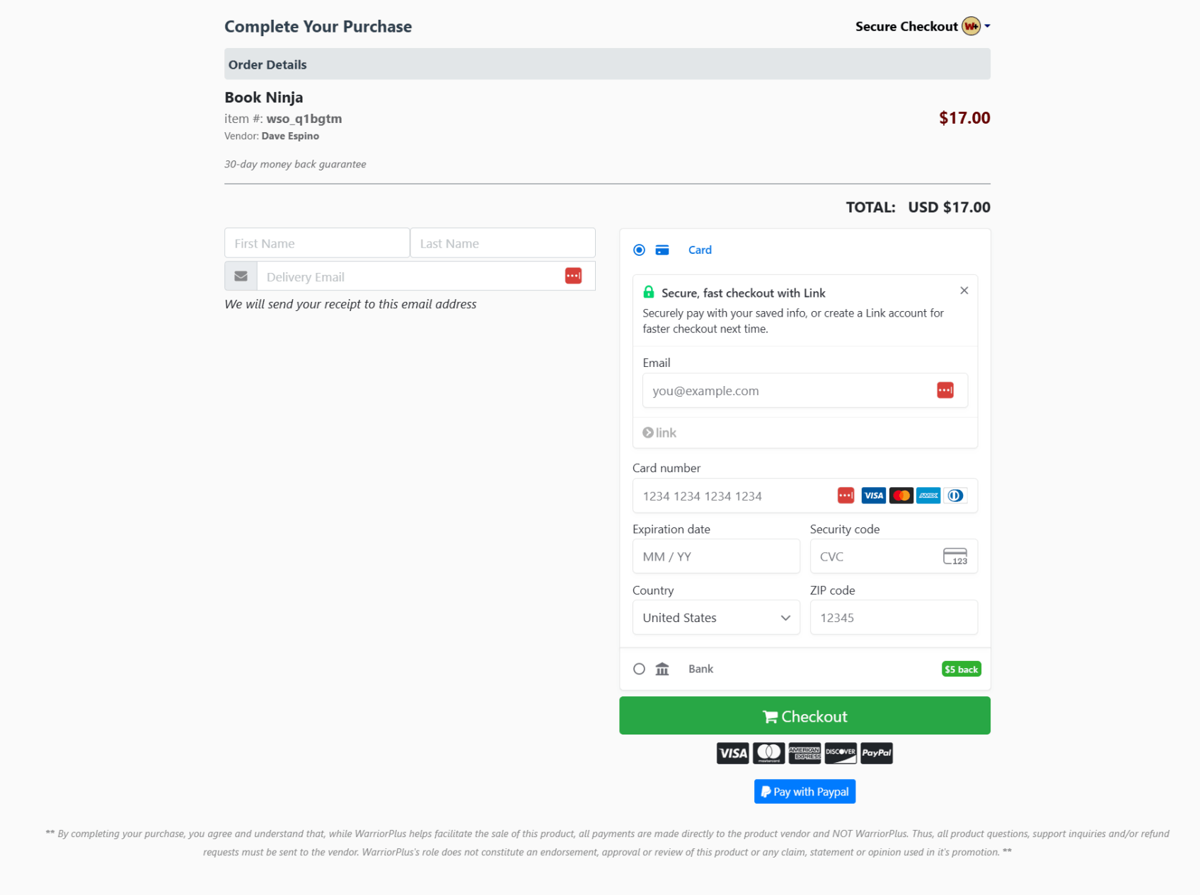Royalty Profits AI-checkout-page